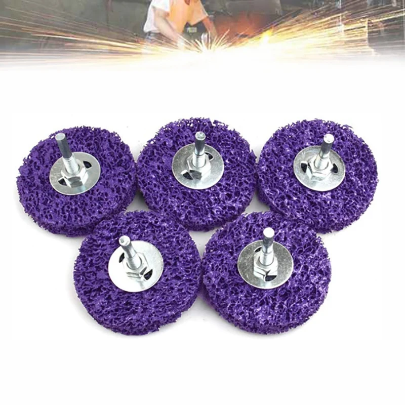 5Pcs 75mm Coral Grinding disc for Rust Paint Remove Clean Angle Grinder Polishing Disc Oxidation Effortlessly. etc | Инструменты