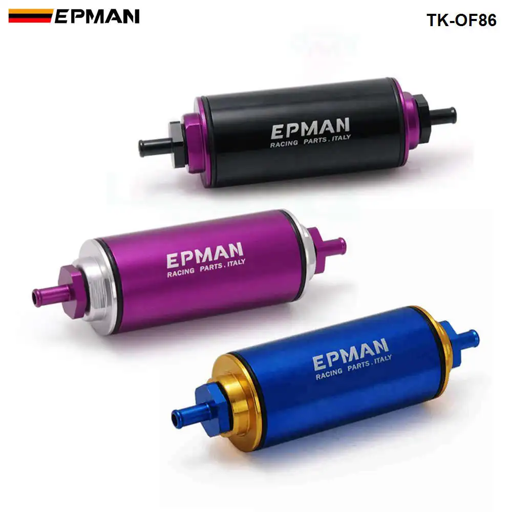 Спортивный EPMAN гоночный готовый встроенный топливный фильтр OD: 8 6 мм синий с