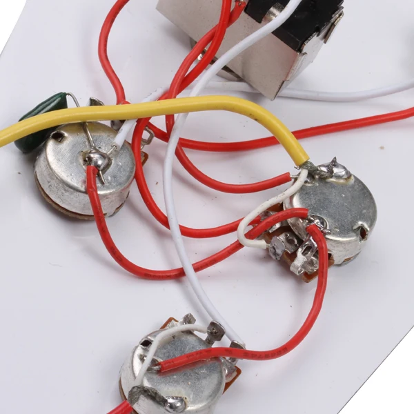 Белый 3 слоя загружено Встроенный кабель накладку для гитары|Детали и аксессуары