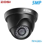 Камера видеонаблюдения ZOSI 5MP TVI, комнатная и уличная купольная, инфракрасное ночное видение, водонепроницаемая, IP66