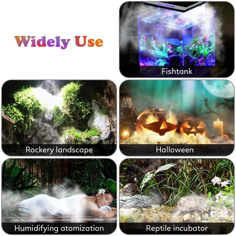 

Mist Maker Fogger Water Fountain Fog Air Humidifier Haloween Us Plug