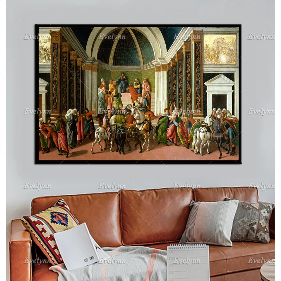 

Abstract Sandro Botticelli Oil Painting Posters And Prints On Canvas Wall Art Modular Pictures Living Home Room Decoration Frame
