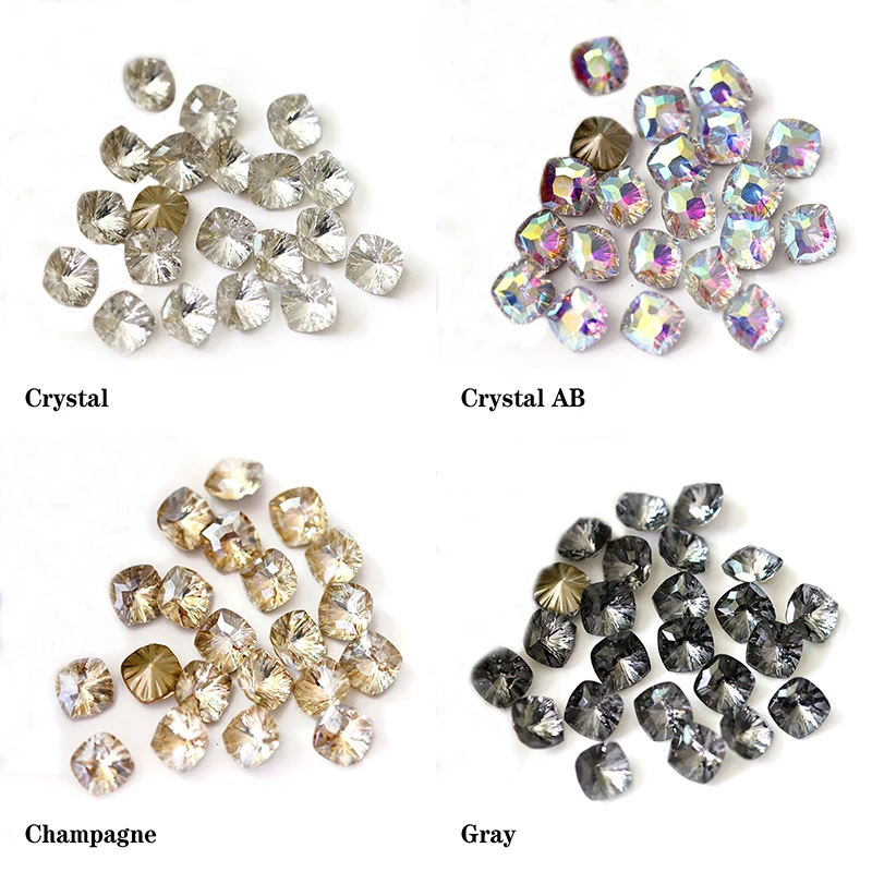 Искусство ногтей Стразы калейдоскоп квадратные высококачественные стеклянные