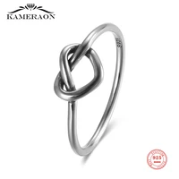 sterling silver 925 ring love heart silver oxide finger ring sweet simple hollow rings gift fine jewelry for women