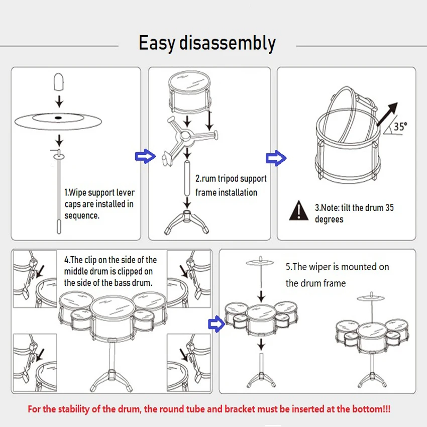 Игрушки для детей Дети джазовая барабанная установка музыкальные инструменты