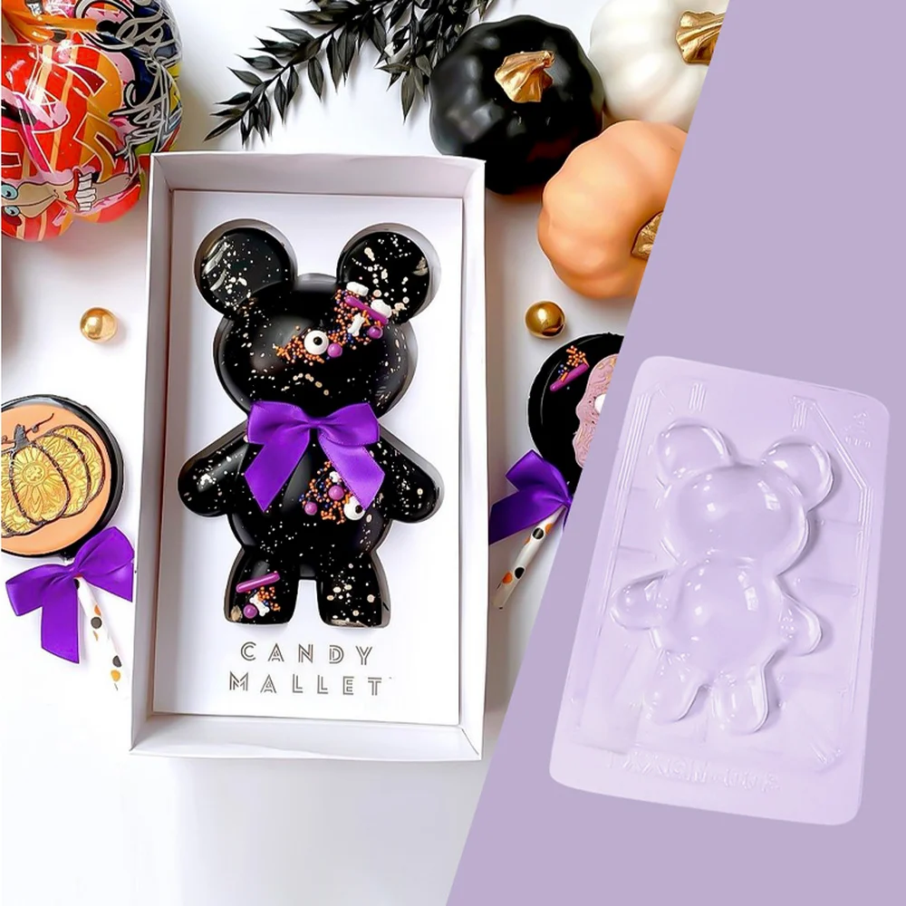 

Large Size 3D Baby Bear Breakable Chocolate Mold DIY Creative Plastic Mousse Mould Cake Decorating Tools Baking Accessories