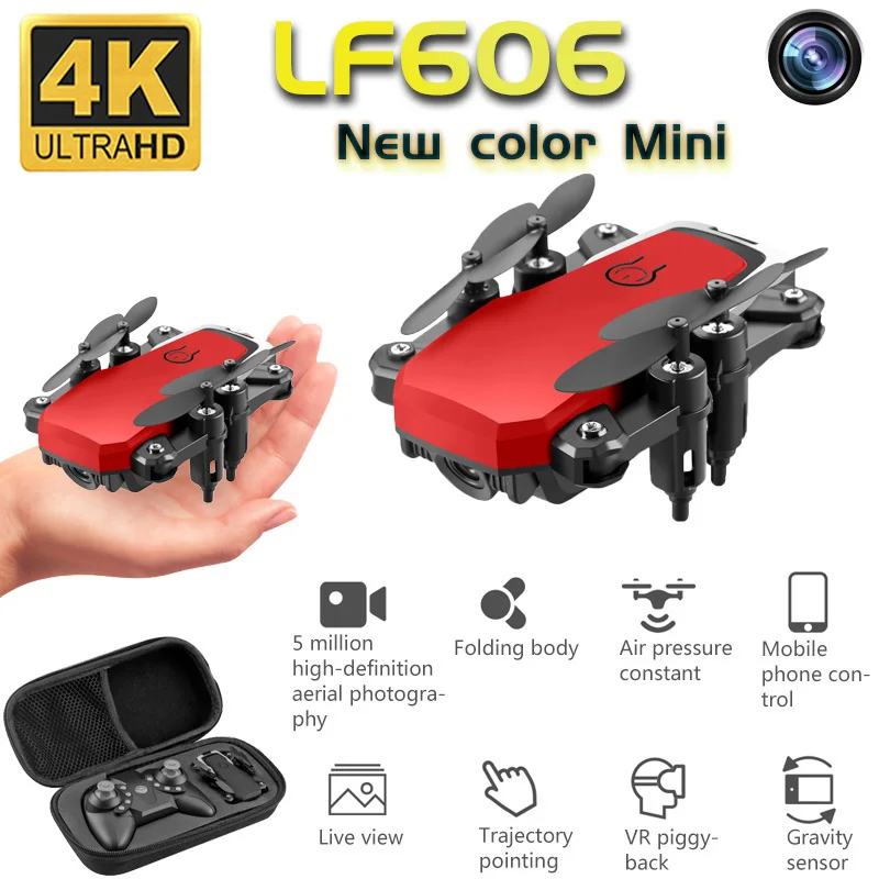 Мини Дрон с камерой 4K режим удержания высоты HD складной один ключ возврат WIFI FPV