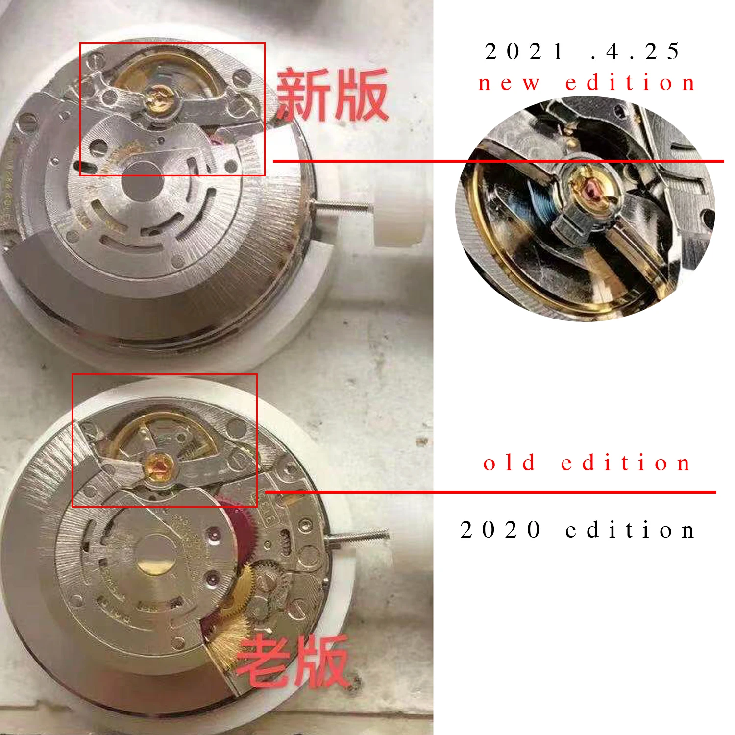 2021 april newest edition watch parts 3135 movement for fix submariner datejust hidden ​Adjusting device