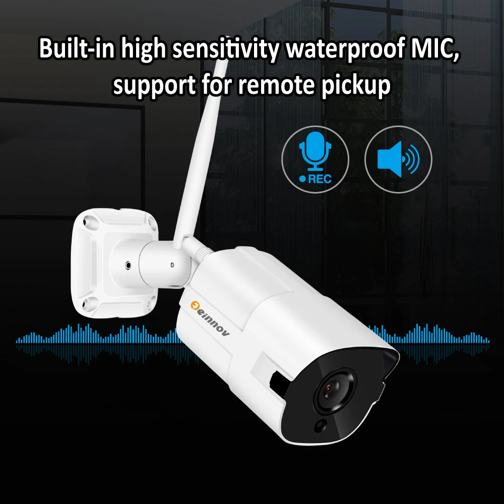 Камера видеонаблюдения Einnov беспроводная уличная камера безопасности с функцией