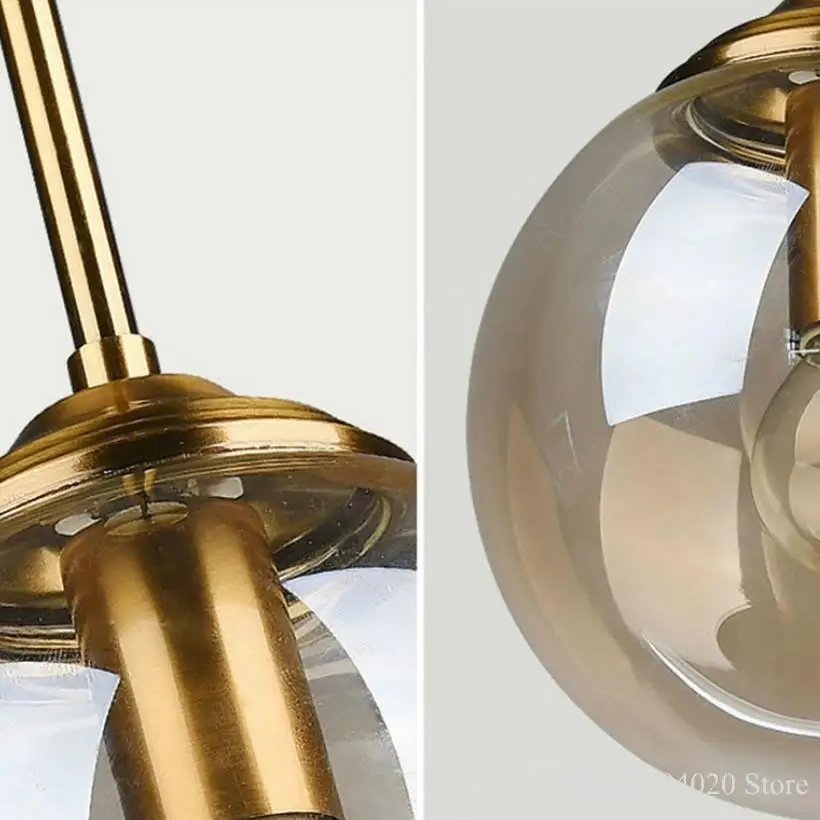 Современная Золотая светодиодная Подвесная лампа для столовой кухни спальни