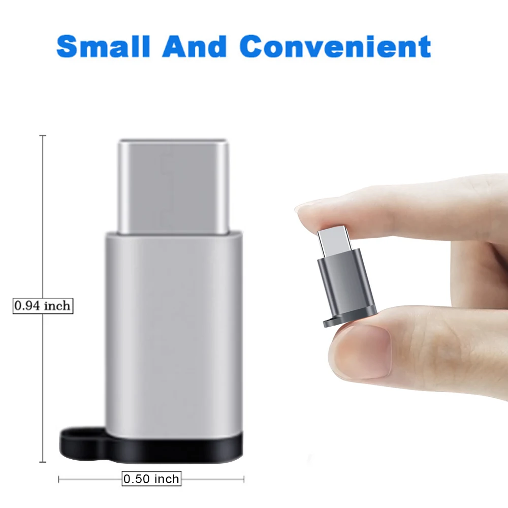 ANSEIP 3 Pack Портативный брелок кабель USB Type C адаптер OTG Micro Usb к конвертер для Huawei Samsung