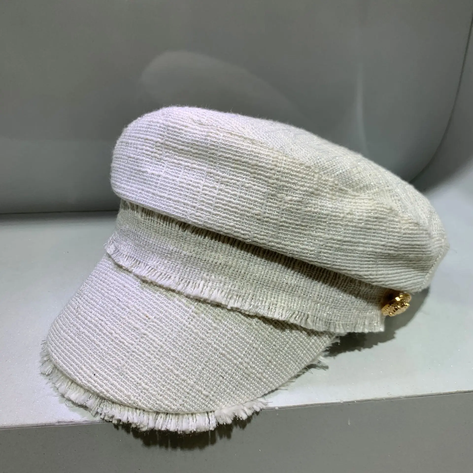 2020 New Fashion Female Autumn/winter British Painter Simple Versatile Fringed Octagonal Hat baseball cap women