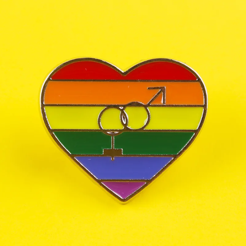 Значки с радужными булавками для одежды на рюкзаке джинсовые куртки