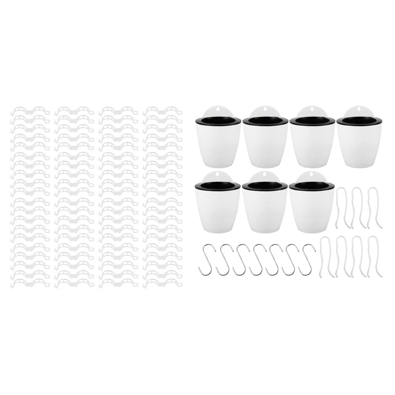 

100PCS Tomato Garden Plant Support Clips Garden Ornaments With 7PCS Self Watering Hanging Planters
