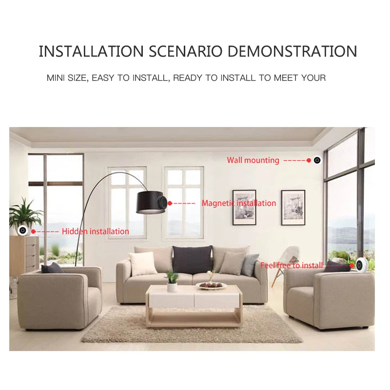 

H11 HD 1080P Wireless IP Camera Wifi Night Vision 4G Network Home Security Video Surveillance Mobile Phone Viewing Mini Camera