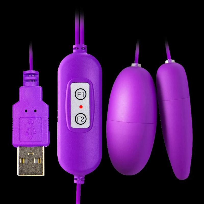 Вибраторы USB Двойной вибрирующий яички 20 частоты многоскоростной 2 формы