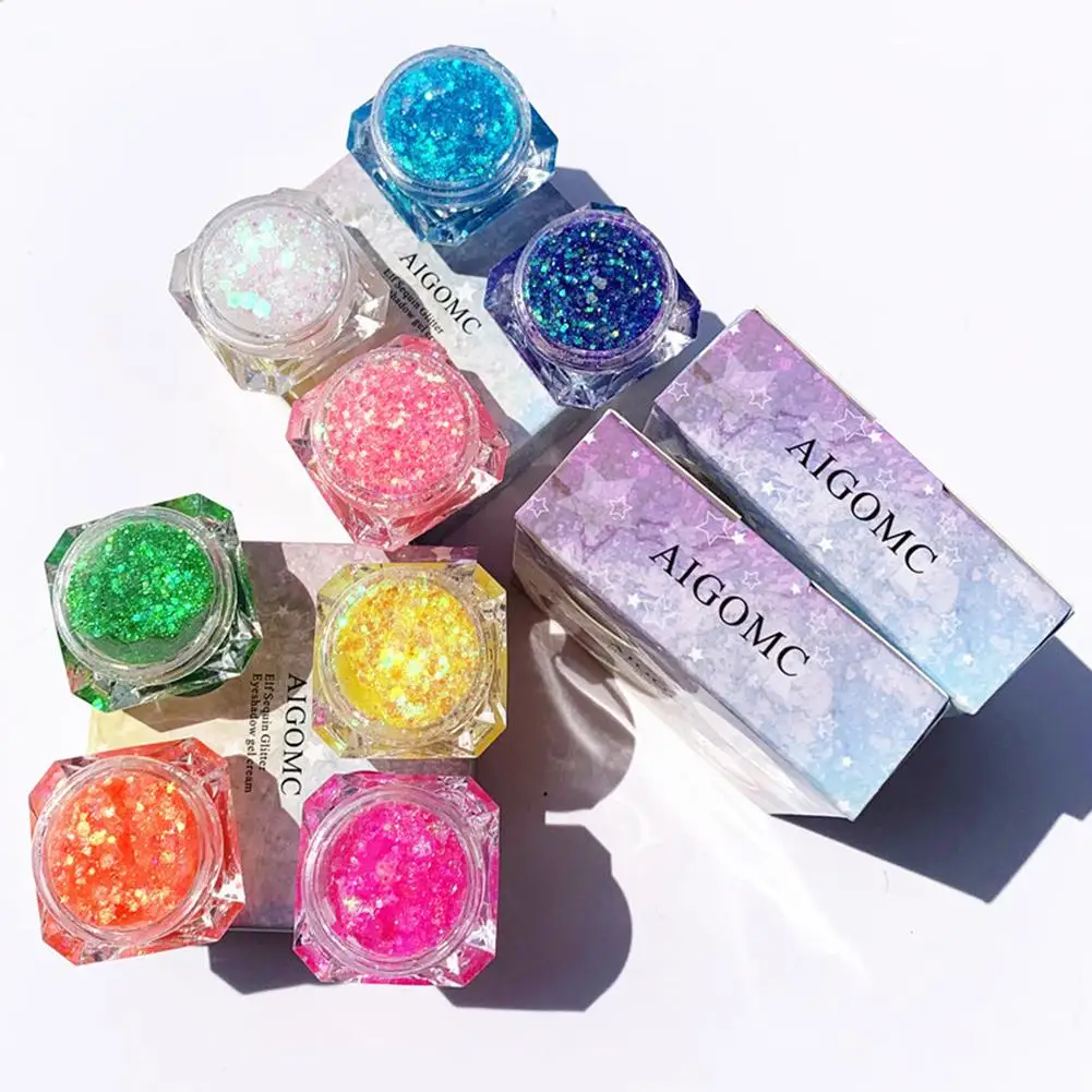 2019 Новый Блестящий праздничный гель с блестками для лица ногтей глаз губ волос