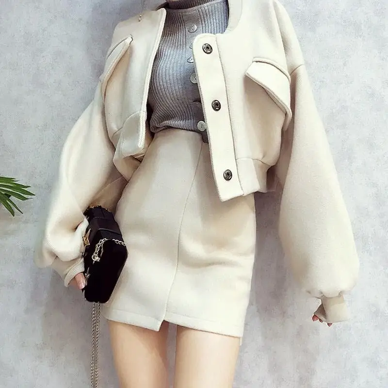 Женская юбка бейсбольные Топы с длинным рукавом короткие пальто свободный