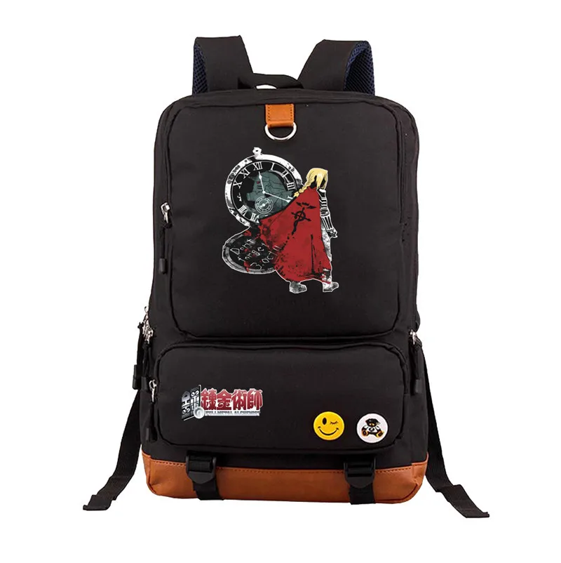 

2020 Anime Fullmetal Alchemist Backpack Men Women Notebook Computer Travel Shoulder Bag Teenage student Backpacks Mochila