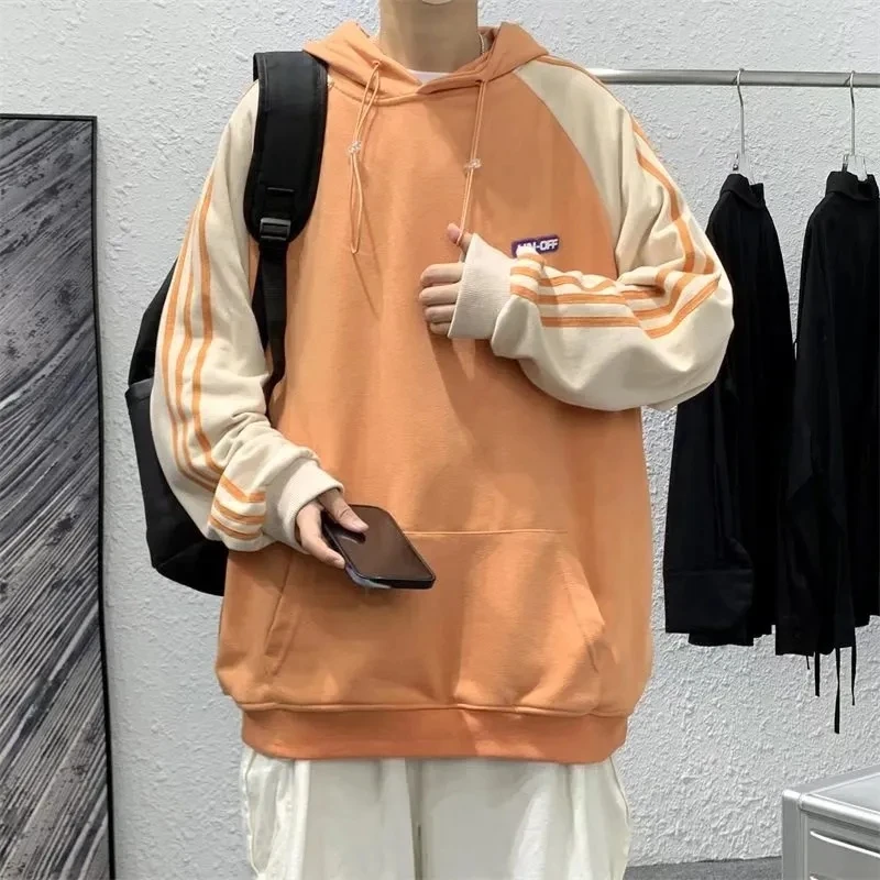 

Versatile hoodie literary hoodie lovers temperament simple youth trend popular autumn plus velvet men streetwear men