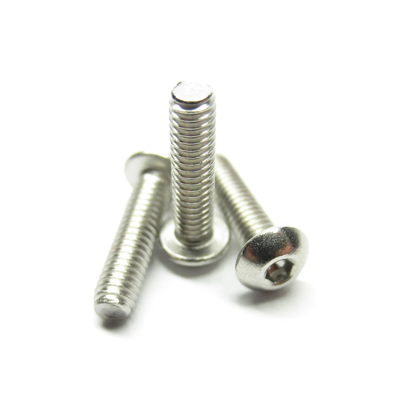 Винты с шестигранной головкой 100 шт. круглые болты 304 из нержавеющей стали M3