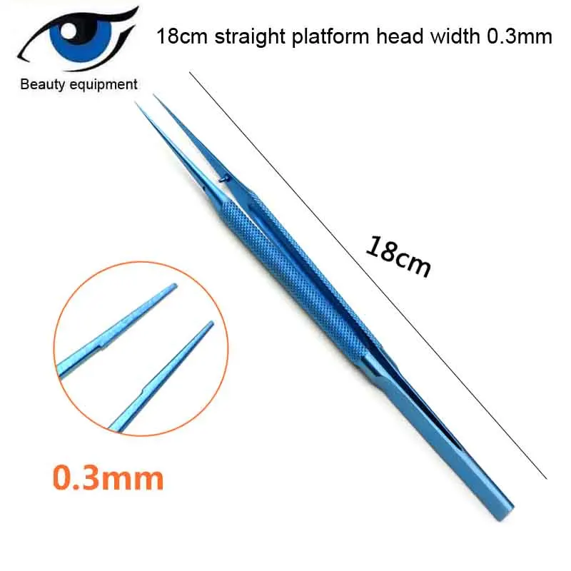 Микроскопический пинцет из титанового сплава с угловой головкой прямая