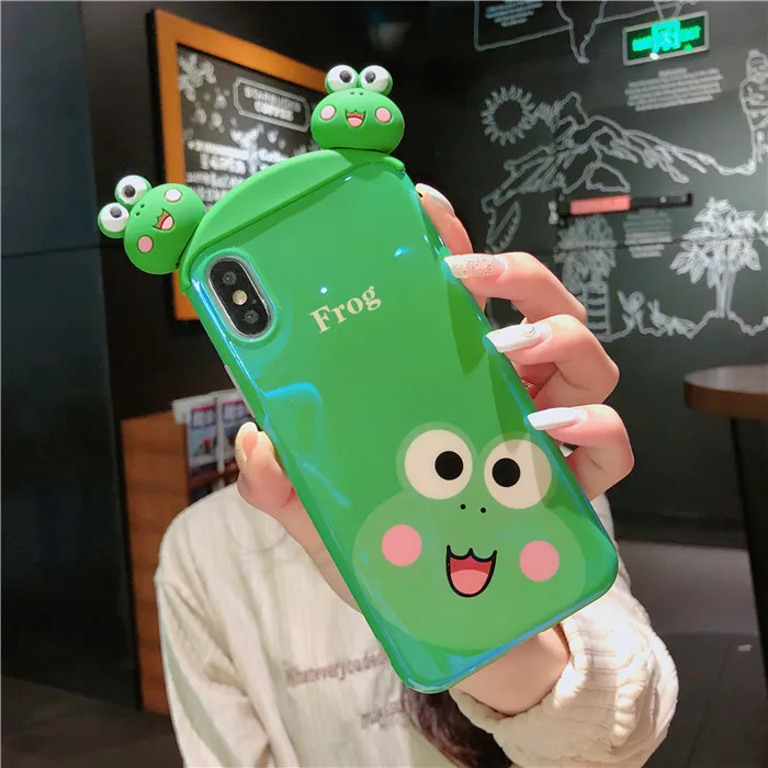 Для iPhone 11 Pro MAX футболка с рисунками из мультфильма «Улица Сезам», жабы, кролика, Розовая пантера синий свет IMD чехол для iPhone Xs XR Xs Max X 6 6s7 8 Plus - Цвет: 1