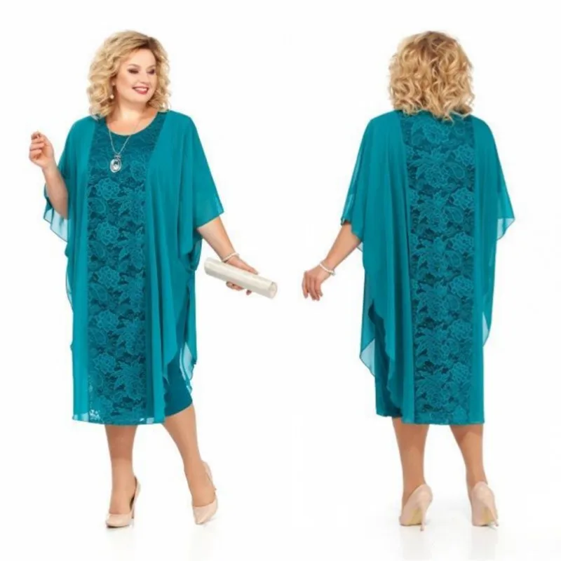 

Женское кружевное платье для матери невесты, темно-зеленое свадебное официальное платье из двух частей, модель 2020