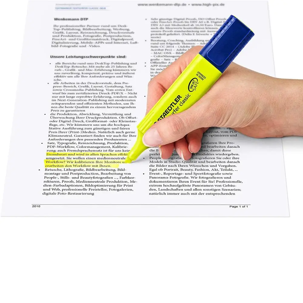 1 шт. STAEDTLER Textsurfer 364 маркер-Ручка Классический 1-5 мм цветной маркер точечный лайнер