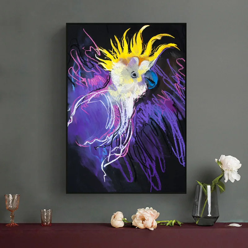 RELIABLI художественный постер с попугаями и птицами животные картины на холсте