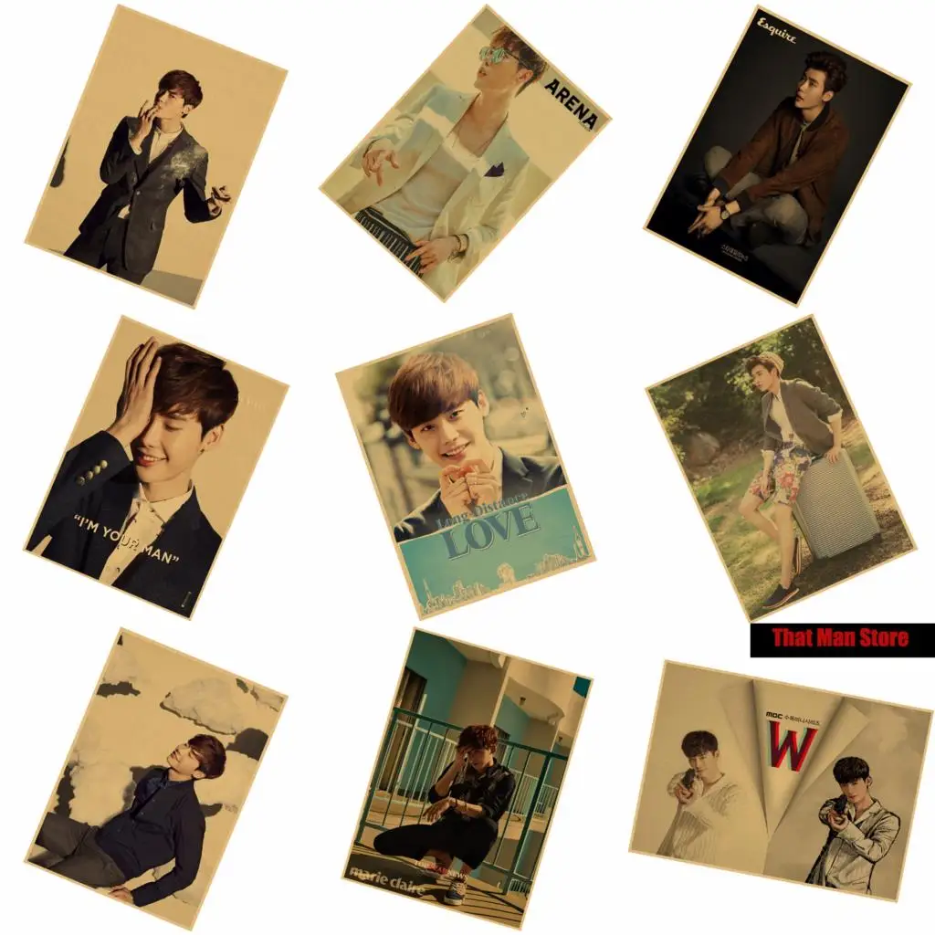 Leejongсук девушки как Корея популярная модель актера плакат из крафт-бумаги