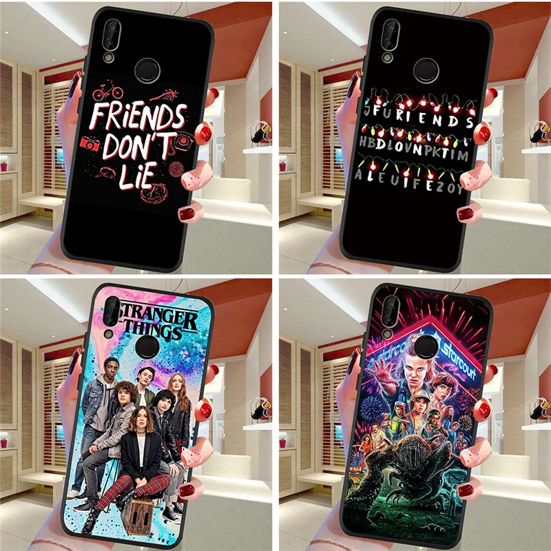 

stranger things For Huawei P40 Lite Mate 10 20 30 P8 P20 P30 Lite Honor 8X 9X 10 20 Pro 8S 8A Phone Case coque silicone cover