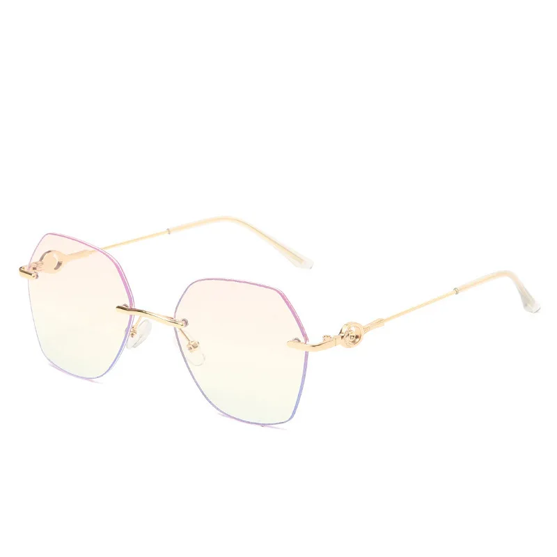

YZ Rimless Women's Sunglasses Design Fashion Lady Sun glasses Vintage Alloy Optical Glasses Designer Shades UV400 Eyewear
