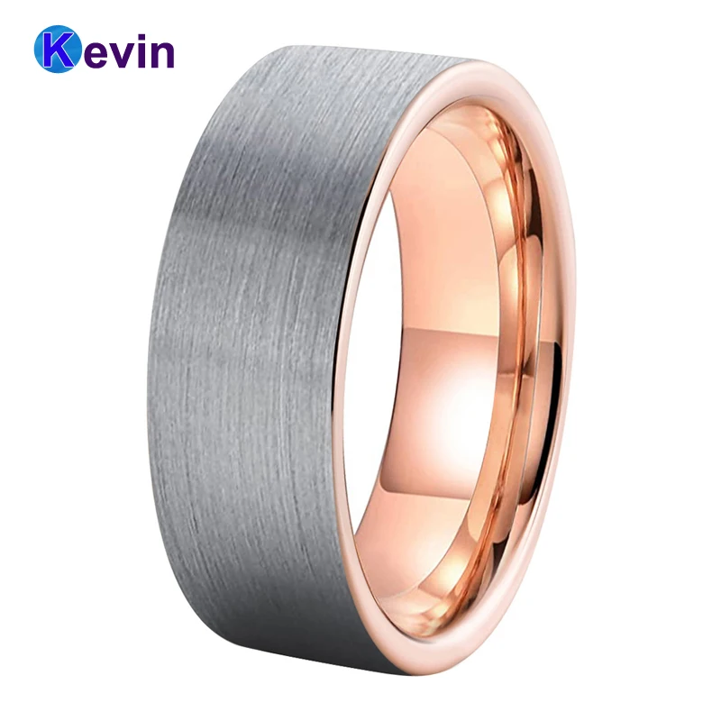 Для мужчин женщин обручальное кольцо из розового золота Ювелирное вольфрама