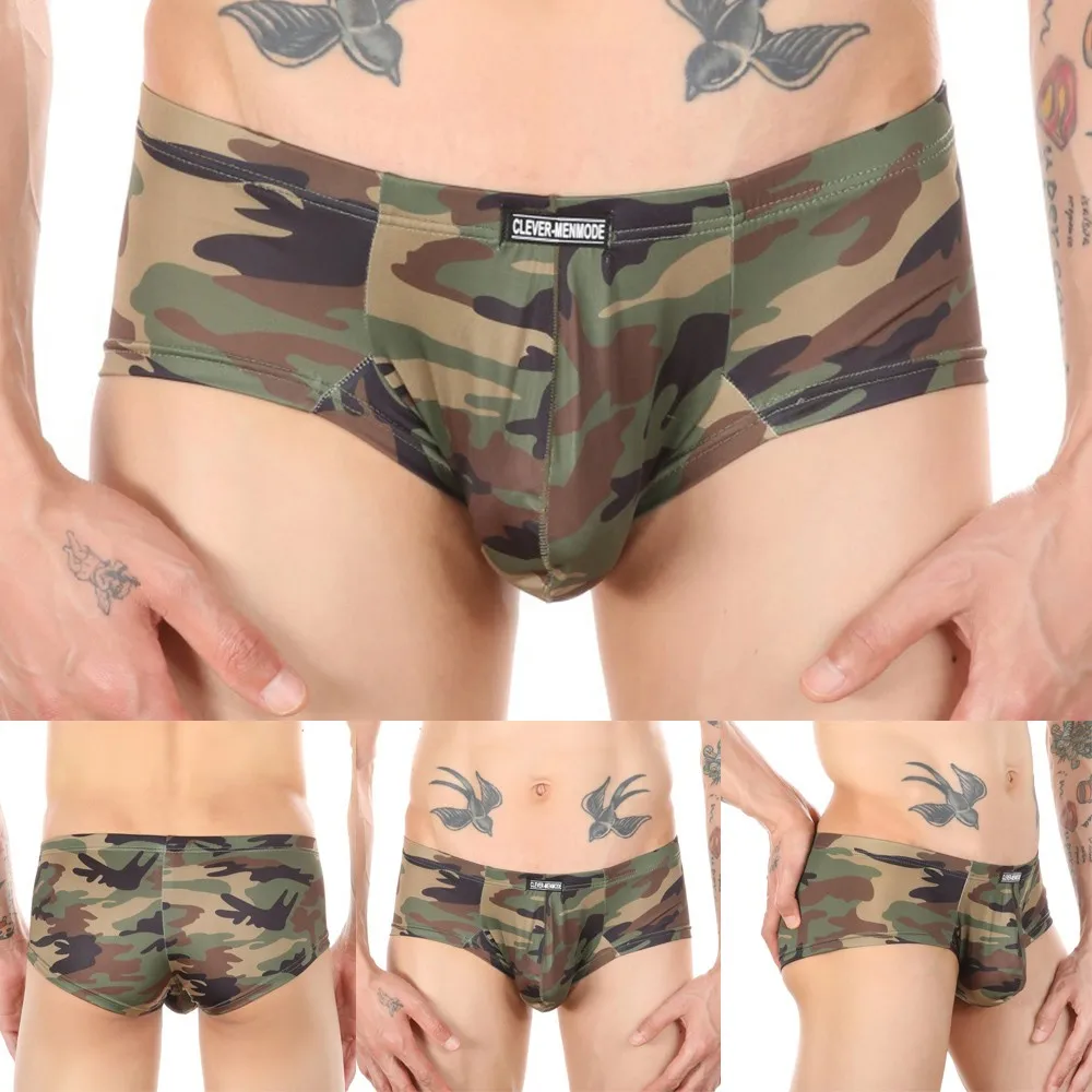 

New Mens Camouflage Boxer Underwear Casual Boxers Briefs Shorts Trunks Underpants Soft Knicker Breathable Comfy Underpants