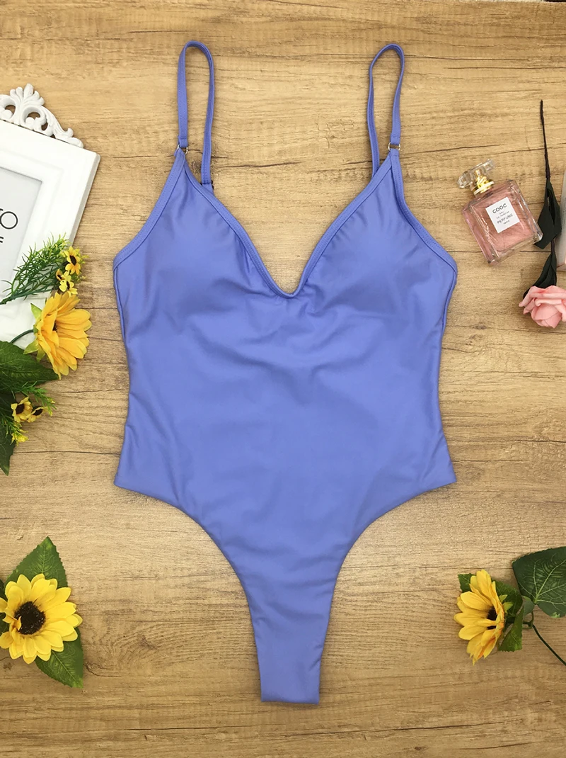 Сексуальный цельный купальник с высоким вырезом женский черного и желтого цвета