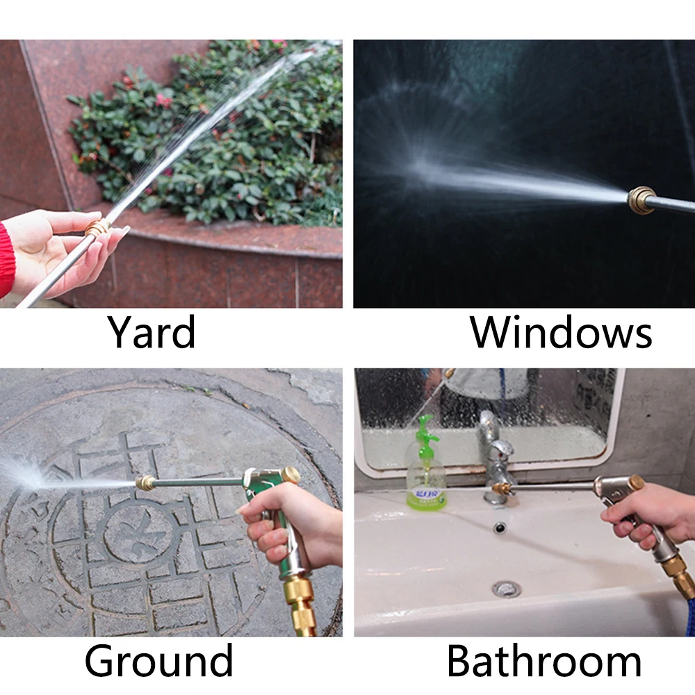 Шланг садовый гибкий растягивающийся с распылителем 25 100 футов|Водяные пистолеты