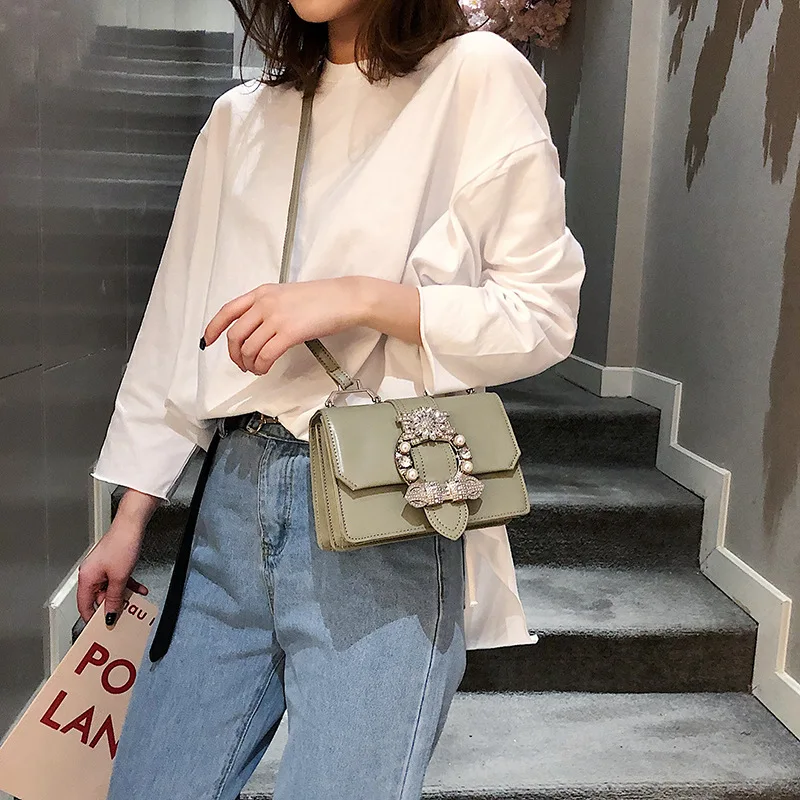 JIULIN 2019 new online celebrity bag with one shoulder and oblique span of small square | Багаж и сумки