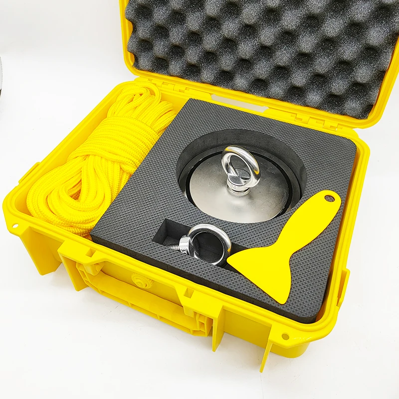 Рыболовный Магнитный комплект D135 мм с веревкой скребком пластиковый чехол d5.31