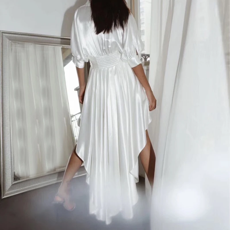 Блузка TWOTWINSTYLE женская летняя однотонная с треугольным вырезом рукавами