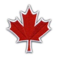 custom made canadian maple leaf embroidered patch country flag badge for friend gift giveaway any size any qty factory direct