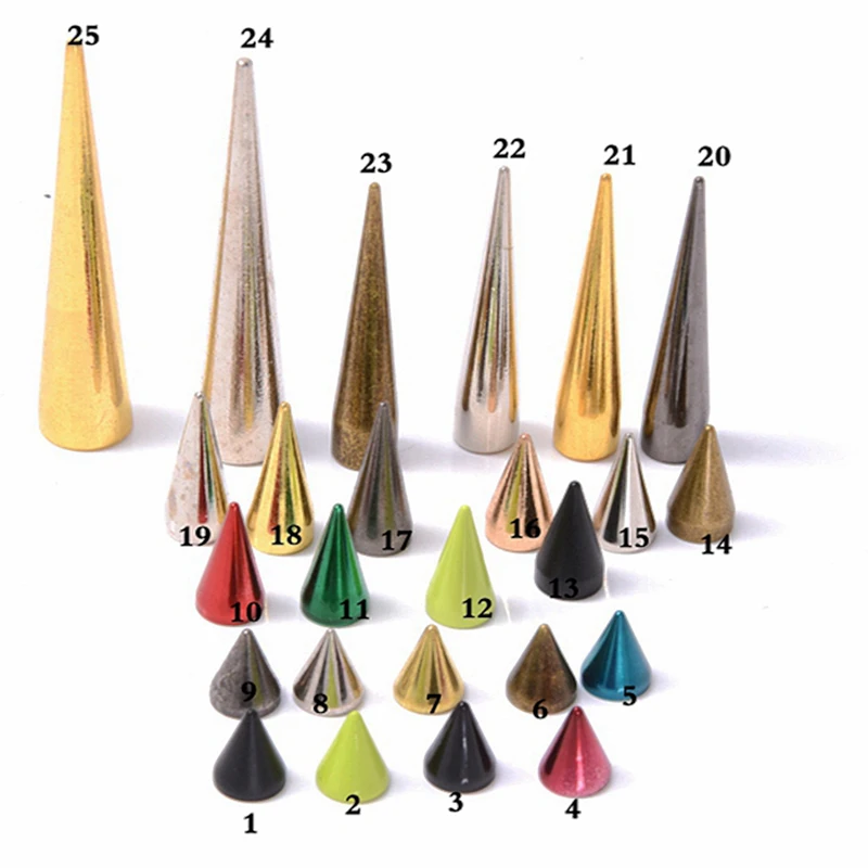 7 мм Диаметр Латунь панк шип деталь одежды заклепки Шпильки с винтами для сумки