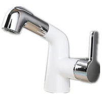 modern brass chrome finish pull out spout basin faucet side handle hot and cold water type