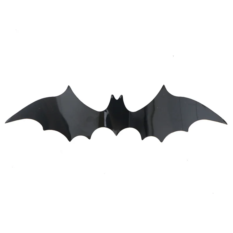 

12pc/set 3D Bat Wall Stickers Black Red Halloween Decorations Ghost Party Wall Sticker Home Decor 4 Different Sizes PVC