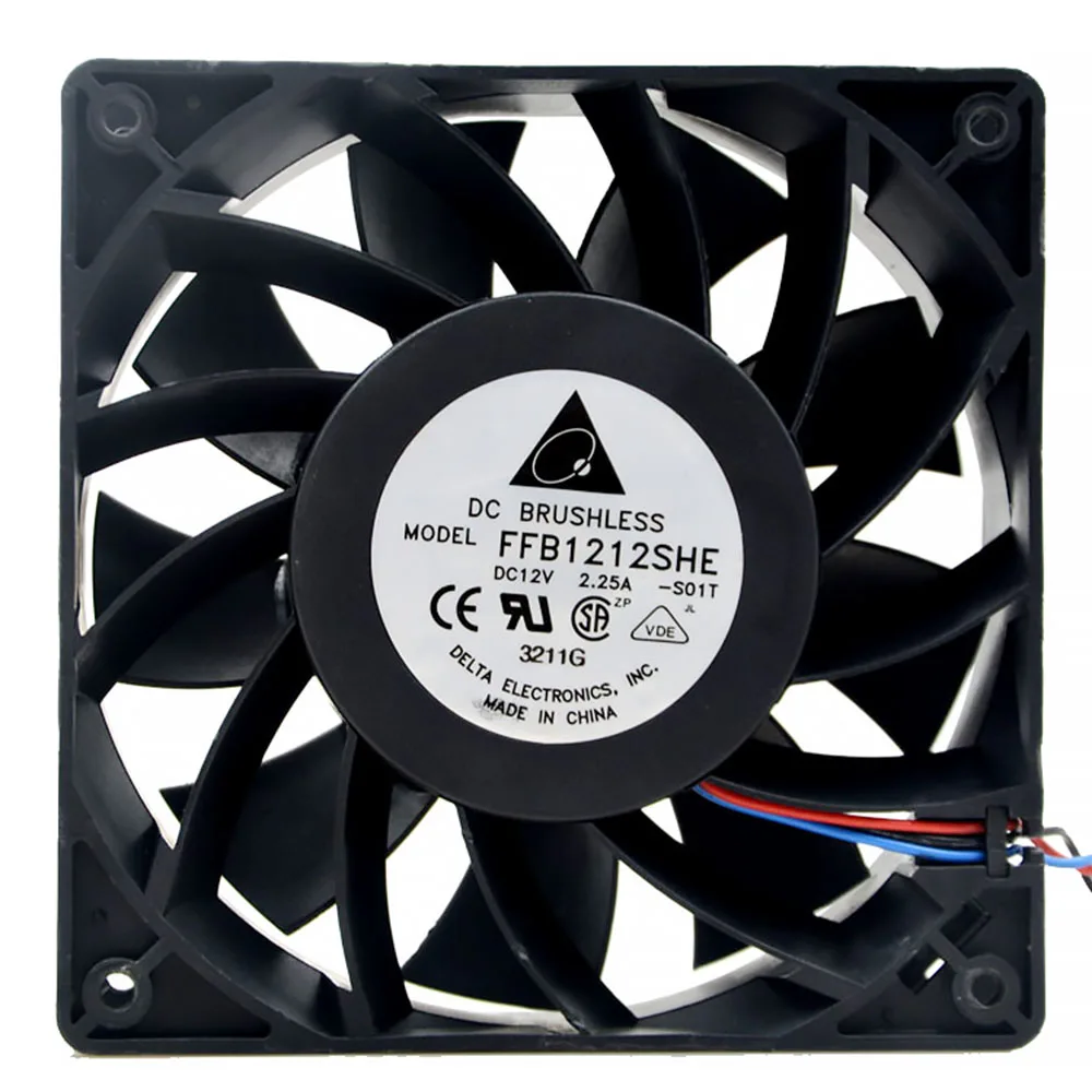 

Для delta FFB1212SHE 12 см 120 мм 120*120*38 мм 12V 2.25A DC охлаждающий чехол вентилятор для сервера