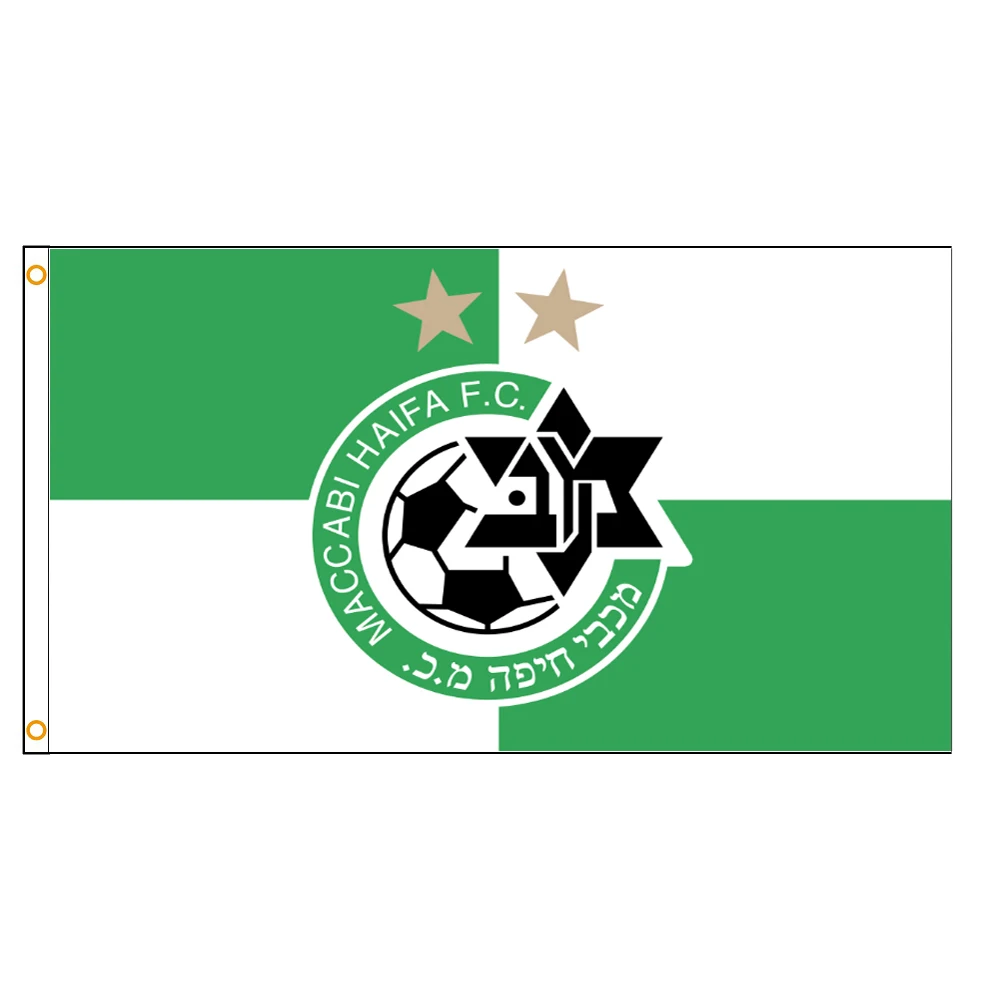 90x150 см Израиль Маккаби Хайфа флаг ФК|Флаги баннеры и аксессуары| |