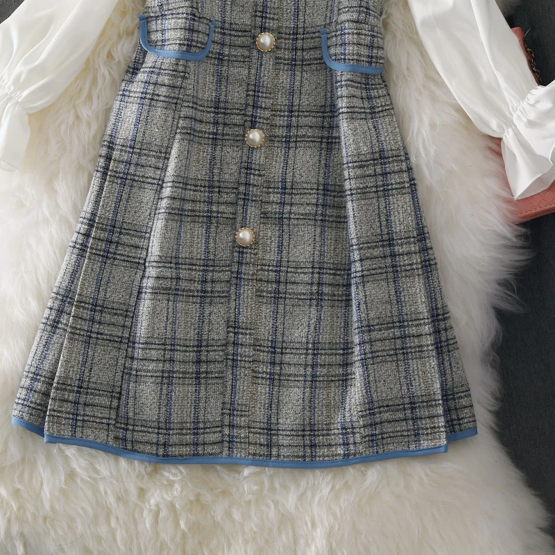 Весна 2020 элегантные вечерние платья-рубашки в стиле преппи с длинным рукавом