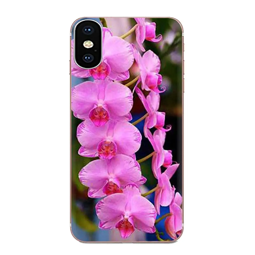 Цветной чехол из ТПУ с изображением орхидеи для Galaxy J1 J2 J3 J330 J4 J5 J6 J7 J730 J8 2015 2016 2017 2018
