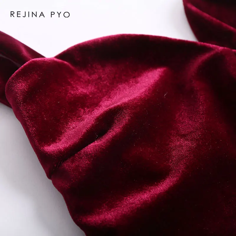 Женский бархатный комбинезон BIAORUINA бордовый сексуальный с V образным вырезом