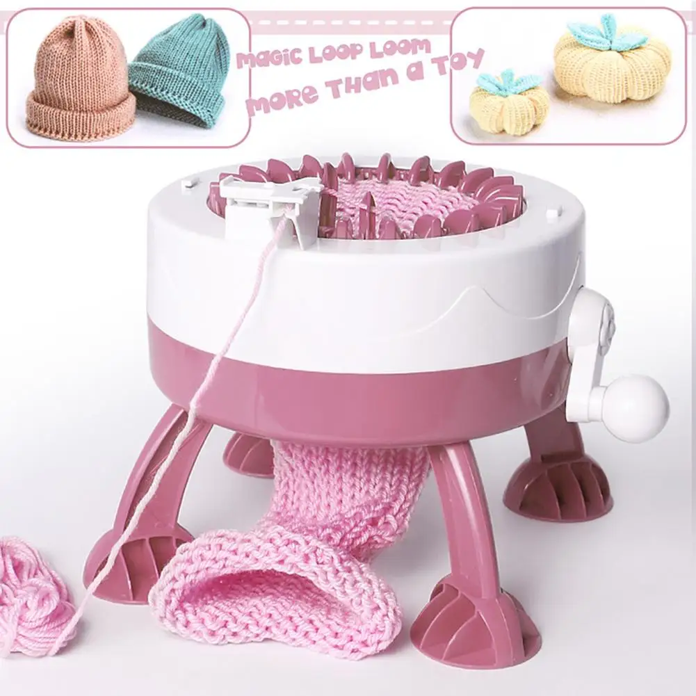 

New Knitting Machine Weaving Loom Round Knitting Machines Knitting Board Rotating Double Knit Loom For Sock Hat